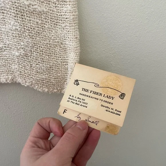 Vintage Women's S Handmade Natural Cream Woven 100% Cotton Sleeveless Top Vest - Picture 2 of 5